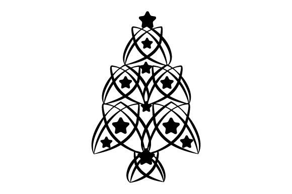 A Celtic Knot Christmas Tree Design for Crafts and Seasonal Branding