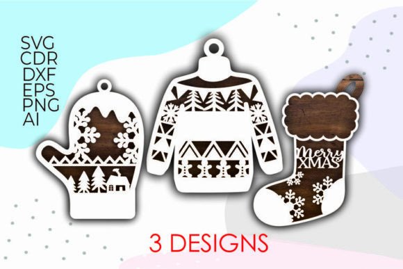 A Crafter's Review of the Christmas Mitten & Sock SVG for Laser Cutting