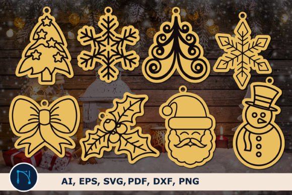 A Designer's Take on Laser Cut Christmas Ornaments SVG Bundle