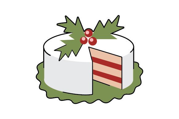 A Festive Christmas Cake Sticker for Your Crafts & Food Amp Shop
