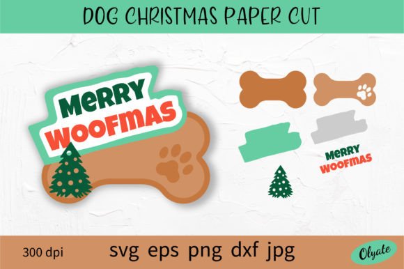 A Festive Dog Christmas Cut File for Laser Projects