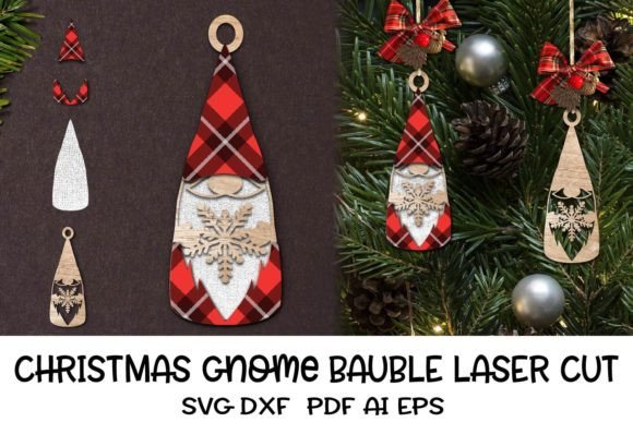 A Festive Gnome Laser Cut Asset for Editorial Design