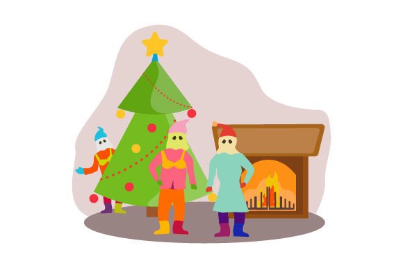 A Festive Mummers Design for Christmas Crafts and Holiday Projects
