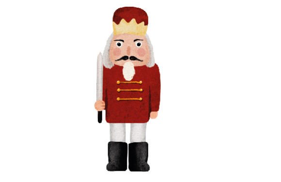 A Festive Wooden Nutcracker Asset for Christmas Crafts