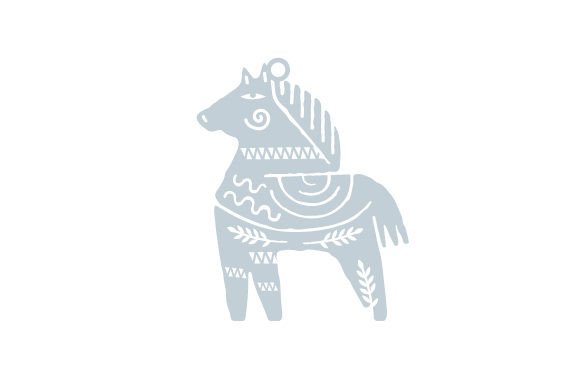A Scandinavian Horse Ornament for Crafts and Intricate Cuts