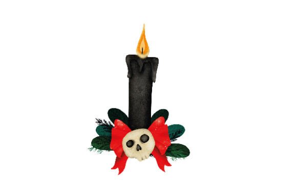 A Spooky Christmas Craft Candle Design for Brand Storytelling