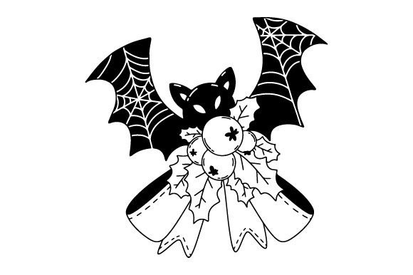 A Spooky Christmas Holly Design Asset for Seasonal Craft Publishing