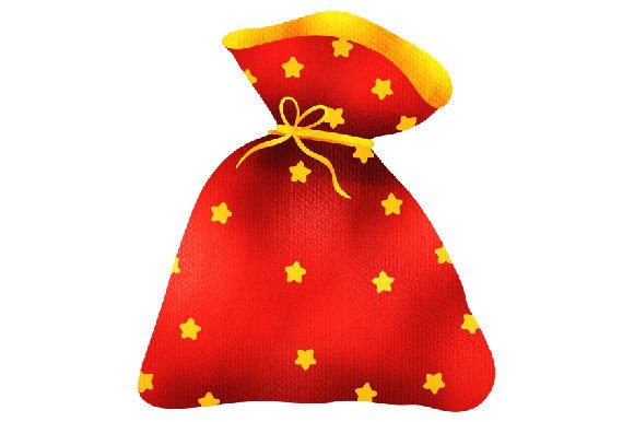 A Watercolor Christmas Bag Design for Handmade Projects