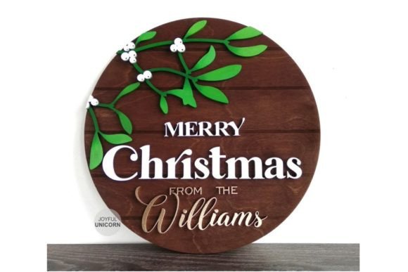 Christmas Family Name Sign: A Laser-Cut Winter Asset for Editorial Warmth