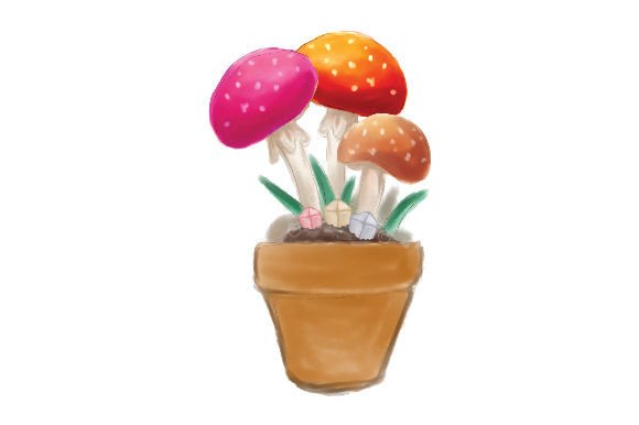 Crafting Christmas Magic with Mushroom Pot Watercolor Design