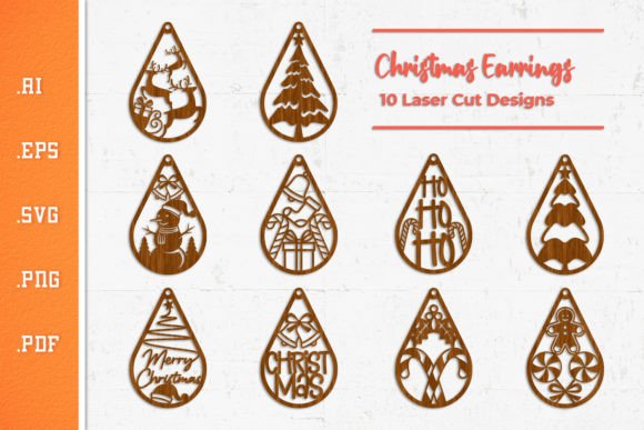 Evaluating Christmas Teardrop Earrings for Laser Cut Design Projects