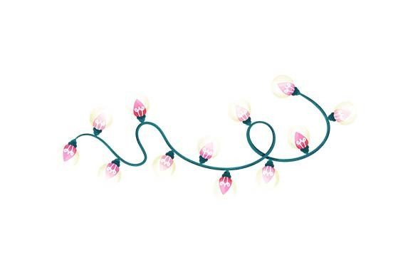 Glowing Pink Christmas Lights: A Design Asset for Content Creators