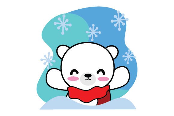 Kawaii Polar Bear for Crafting Christmas Magic