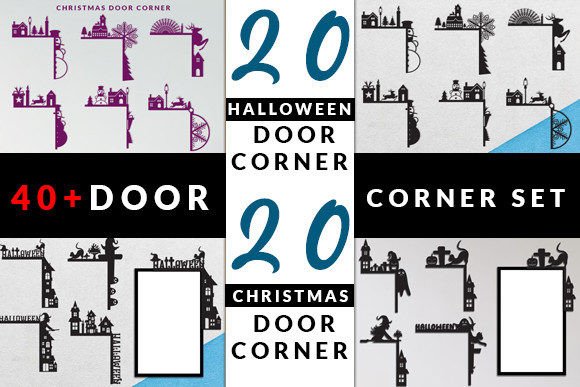 Laser Cut SVG Holiday Door Corner Designs for Winter Appeal