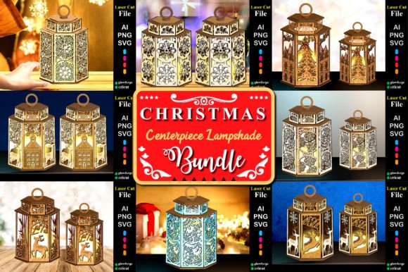 Laser‑Cut Winter Centerpiece Lampshades for Branding