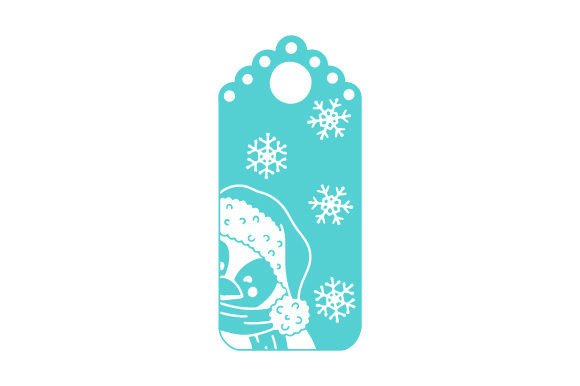 Penguin Peeping Gift Tag for Christmas Crafts & Campaigns